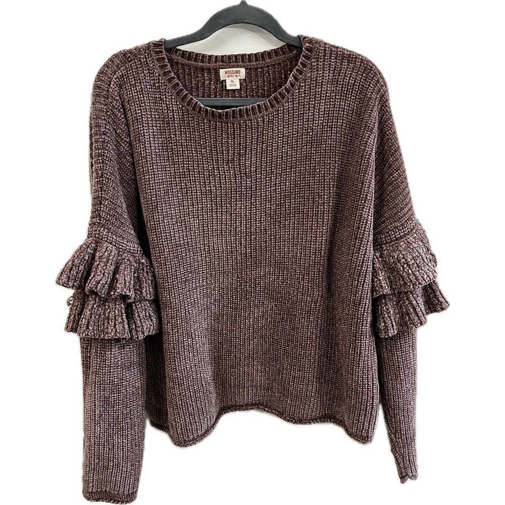 Missimo Women’s Ruffle Sleeve Knit Sweater
